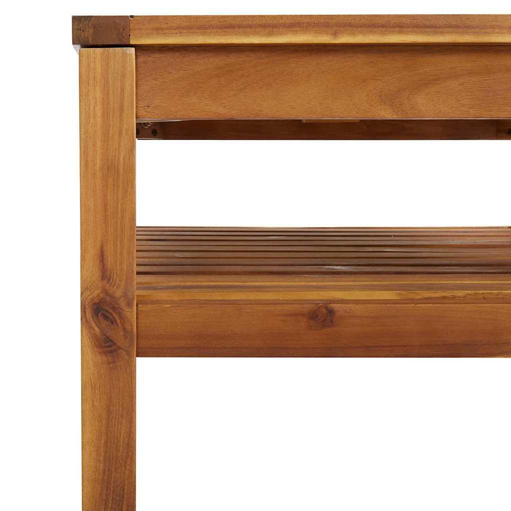 Mesa de centro de madera maciza de acacia 100x50x33 cm