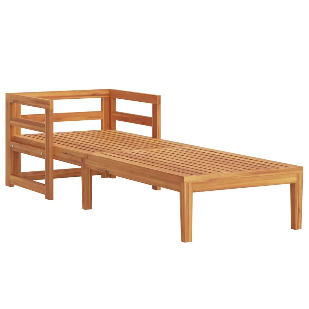 Tumbona con cojines madera maciza de acacia