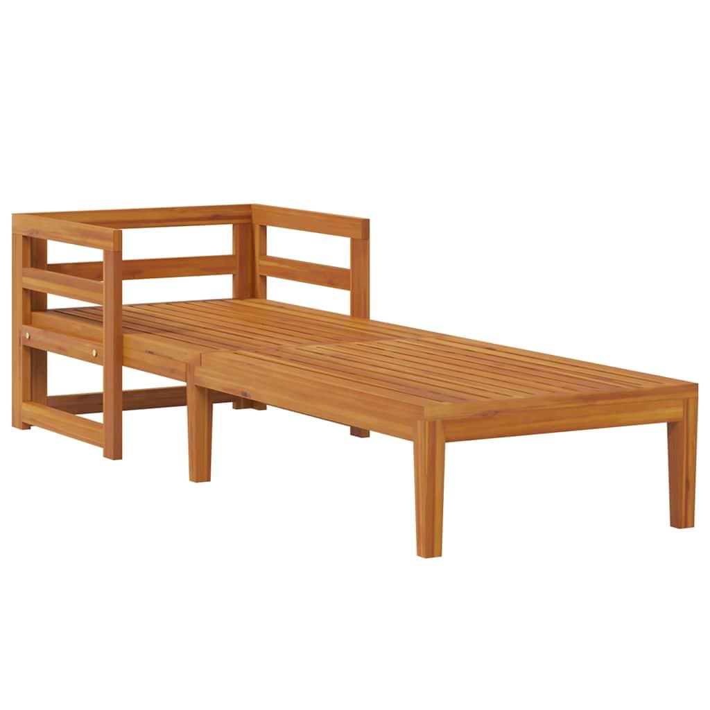 Tumbona con cojines madera maciza de acacia