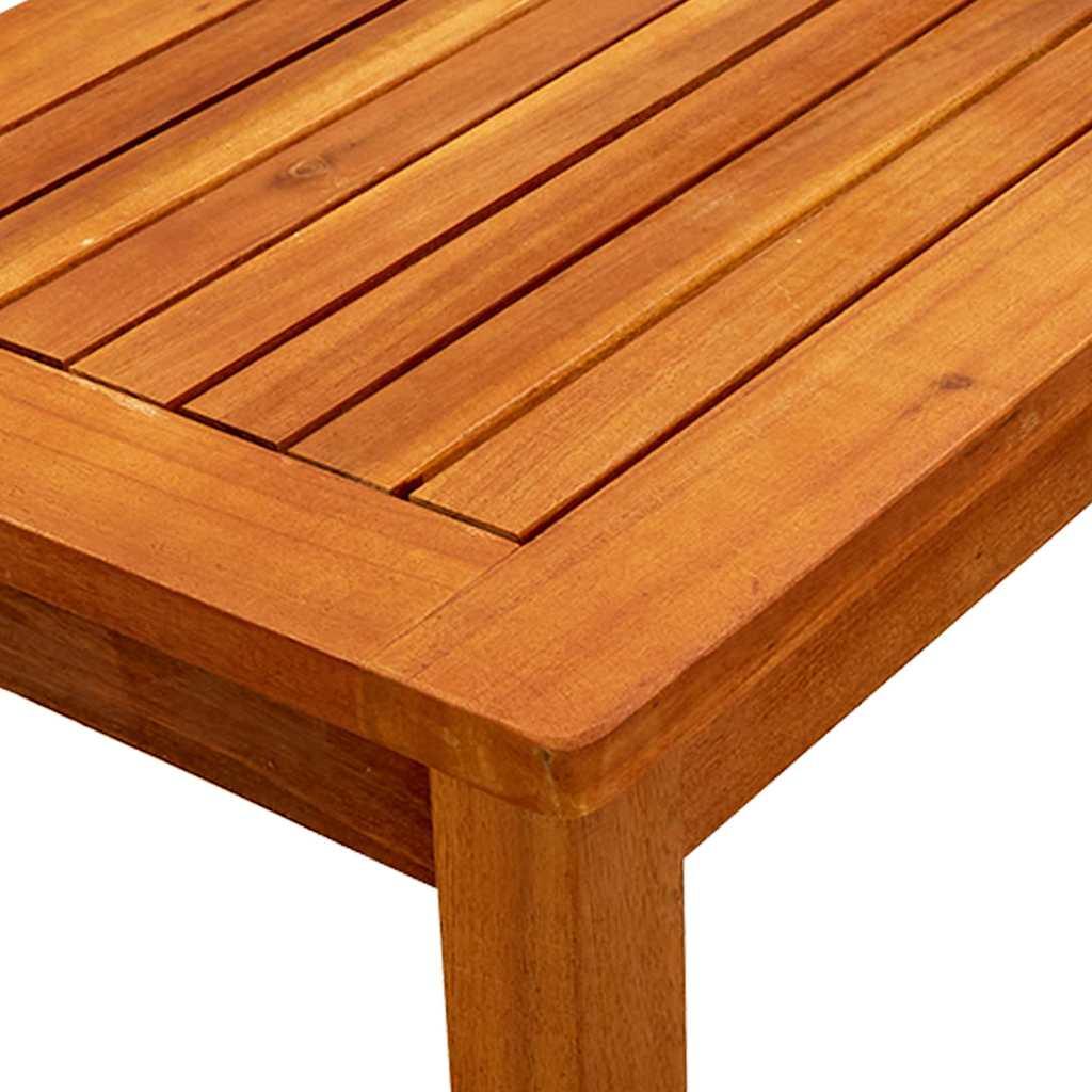 Mesa de centro de jardín madera maciza de acacia 110x110x45 cm