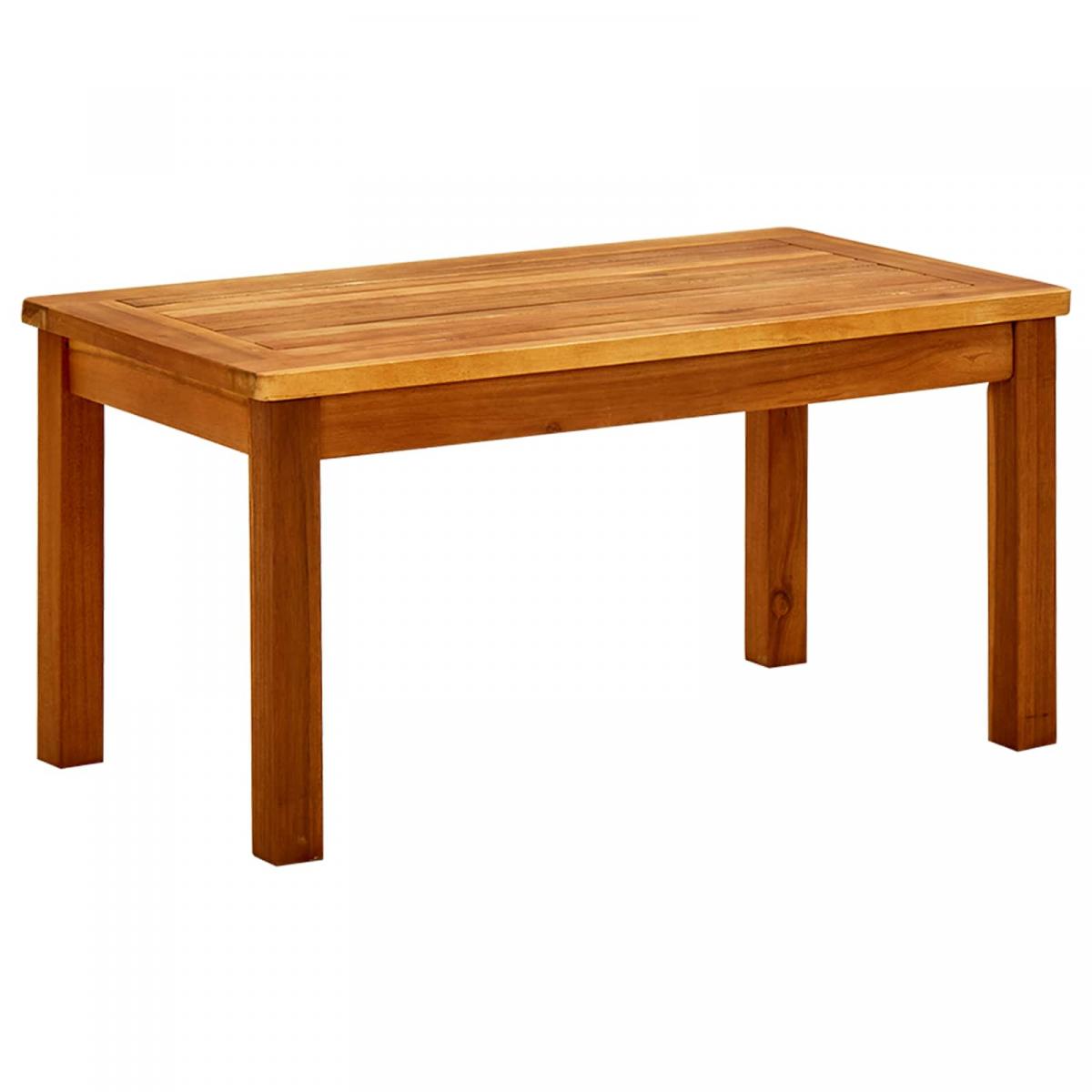 Mesa de centro de jardín madera maciza de acacia 110x110x45 cm