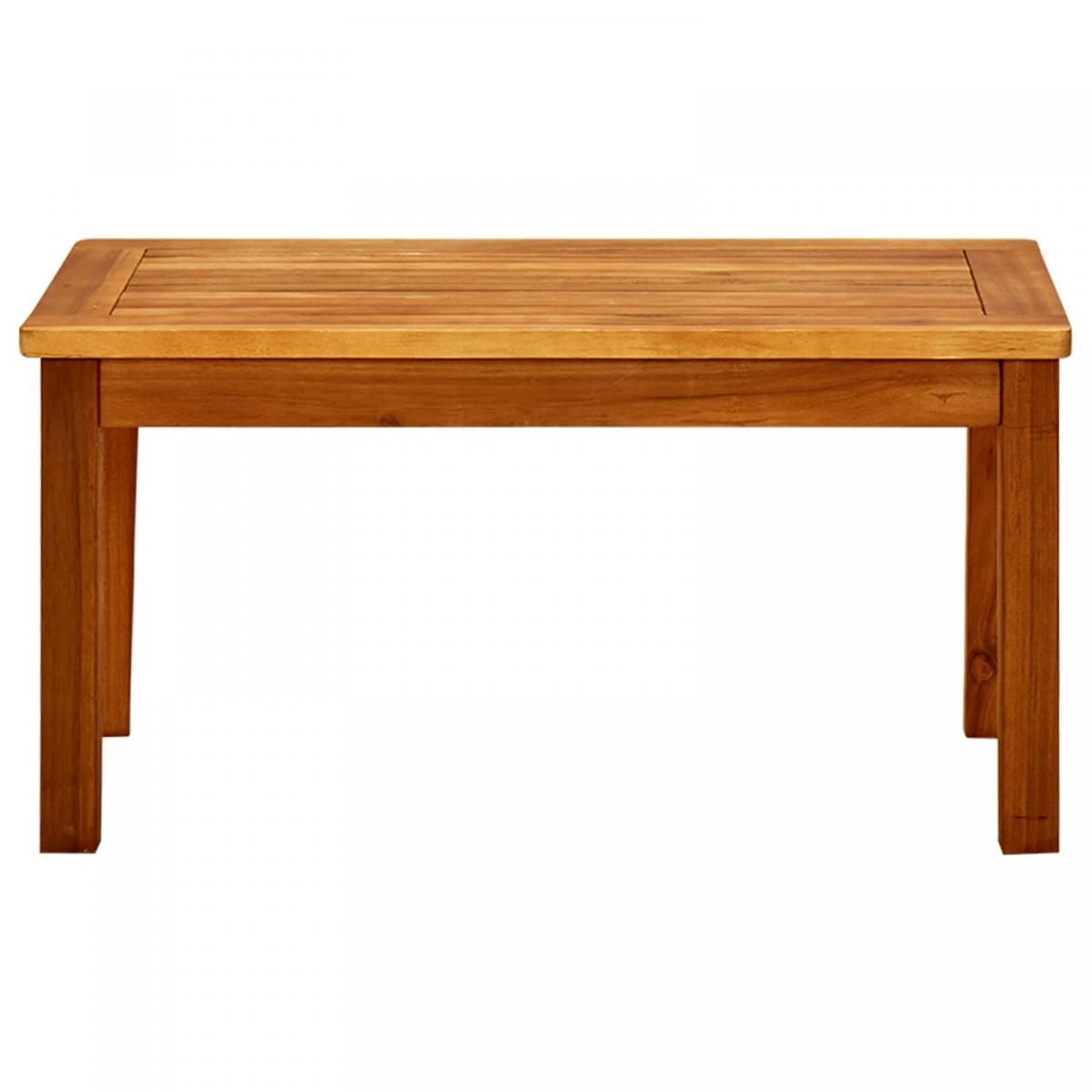Mesa de centro de jardín madera maciza de acacia 110x110x45 cm