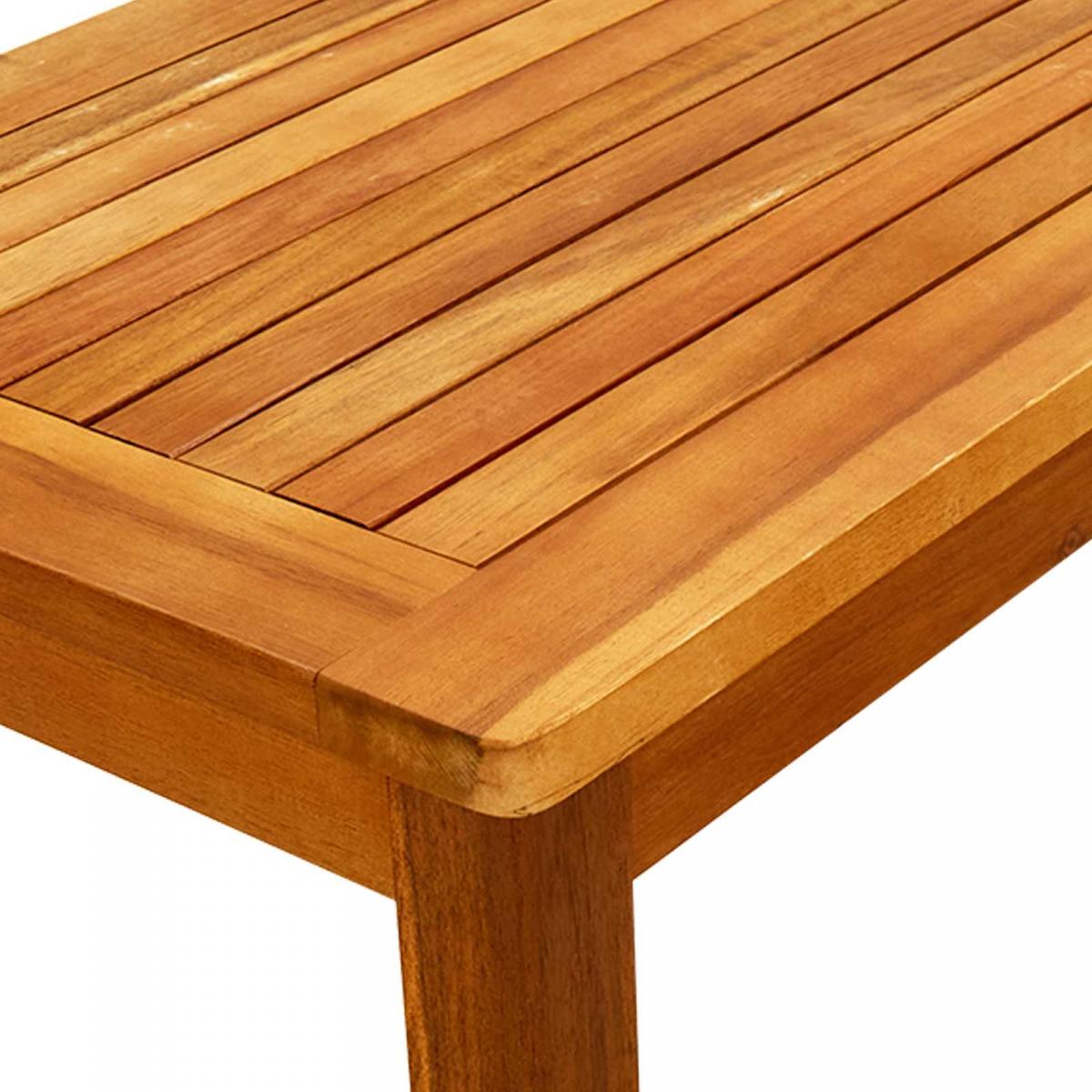 Mesa de centro de jardín madera maciza de acacia 110x110x45 cm
