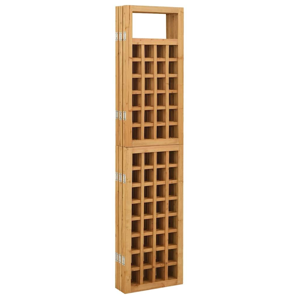 Biombo/Enrejado de 6 paneles madera de abeto negro 242,5x180 cm