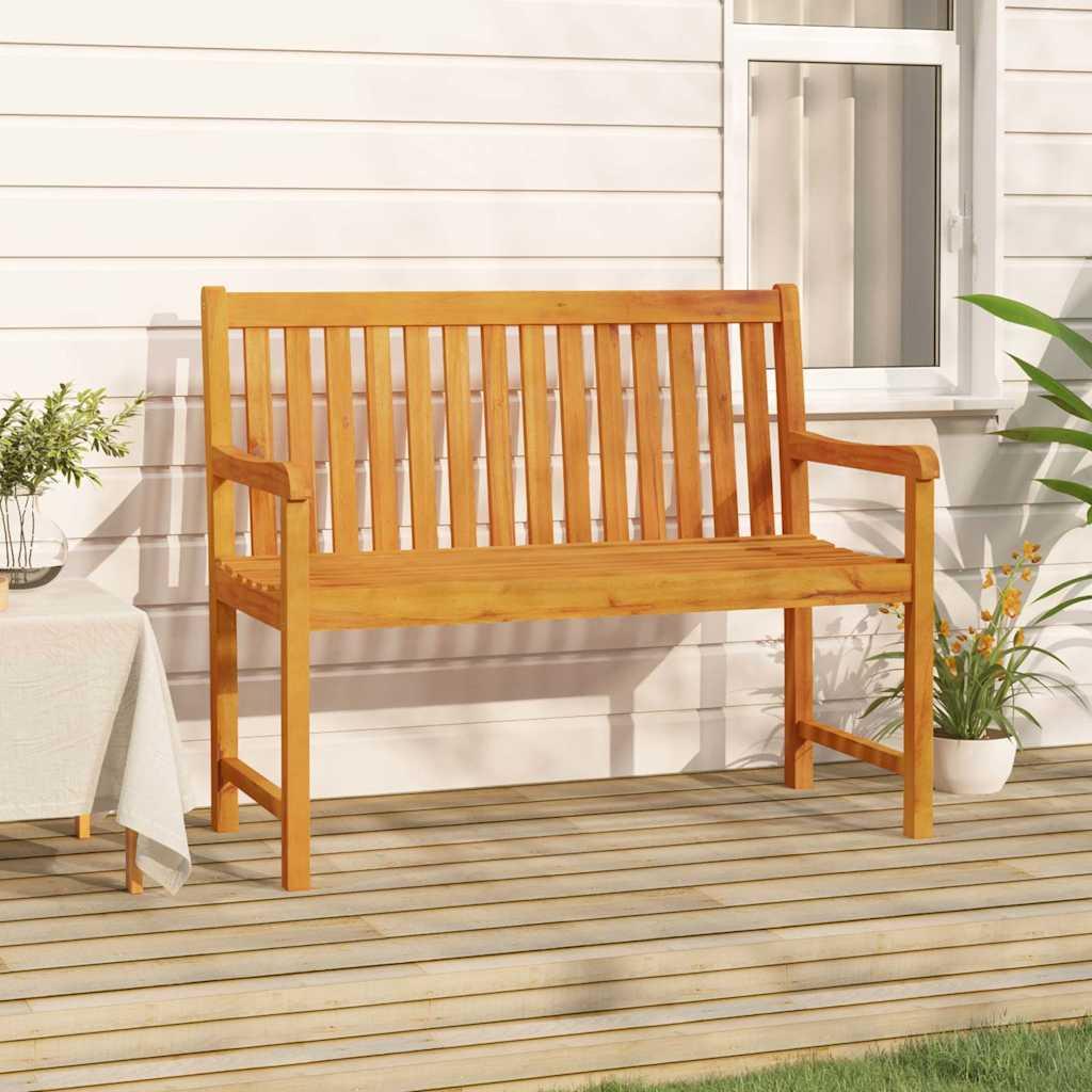 Banco de jardín madera maciza de acacia 150x35x45 cm
