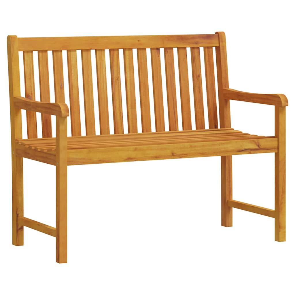 Banco de jardín madera maciza de acacia 150x35x45 cm