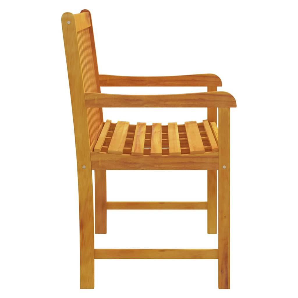 Banco de jardín madera maciza de acacia 150x35x45 cm