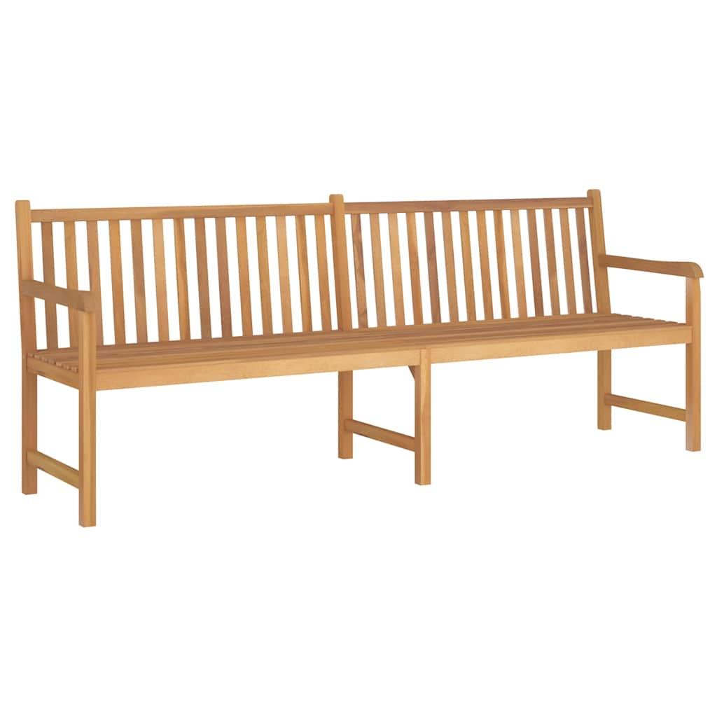 Banco de jardín madera maciza de teca 127x58,5x92,5 cm