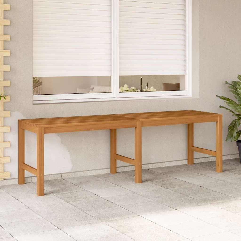 Banco de jardín madera maciza de teca 127x58,5x92,5 cm