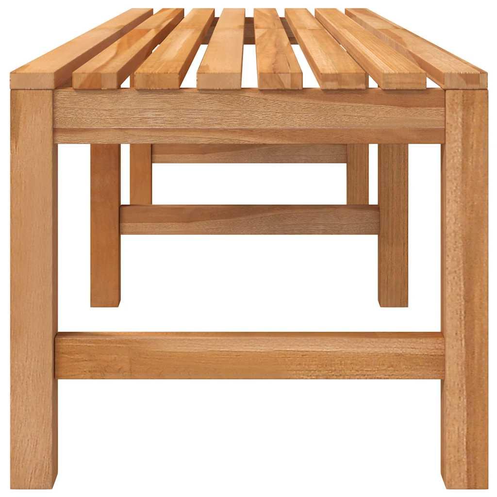 Banco de jardín madera maciza de teca 127x58,5x92,5 cm