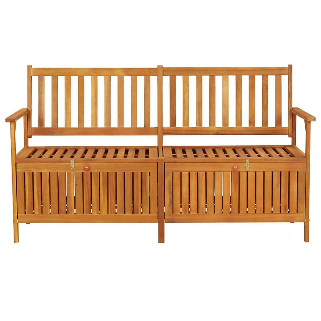 Banco de almacenaje madera maciza de acacia 148 cm