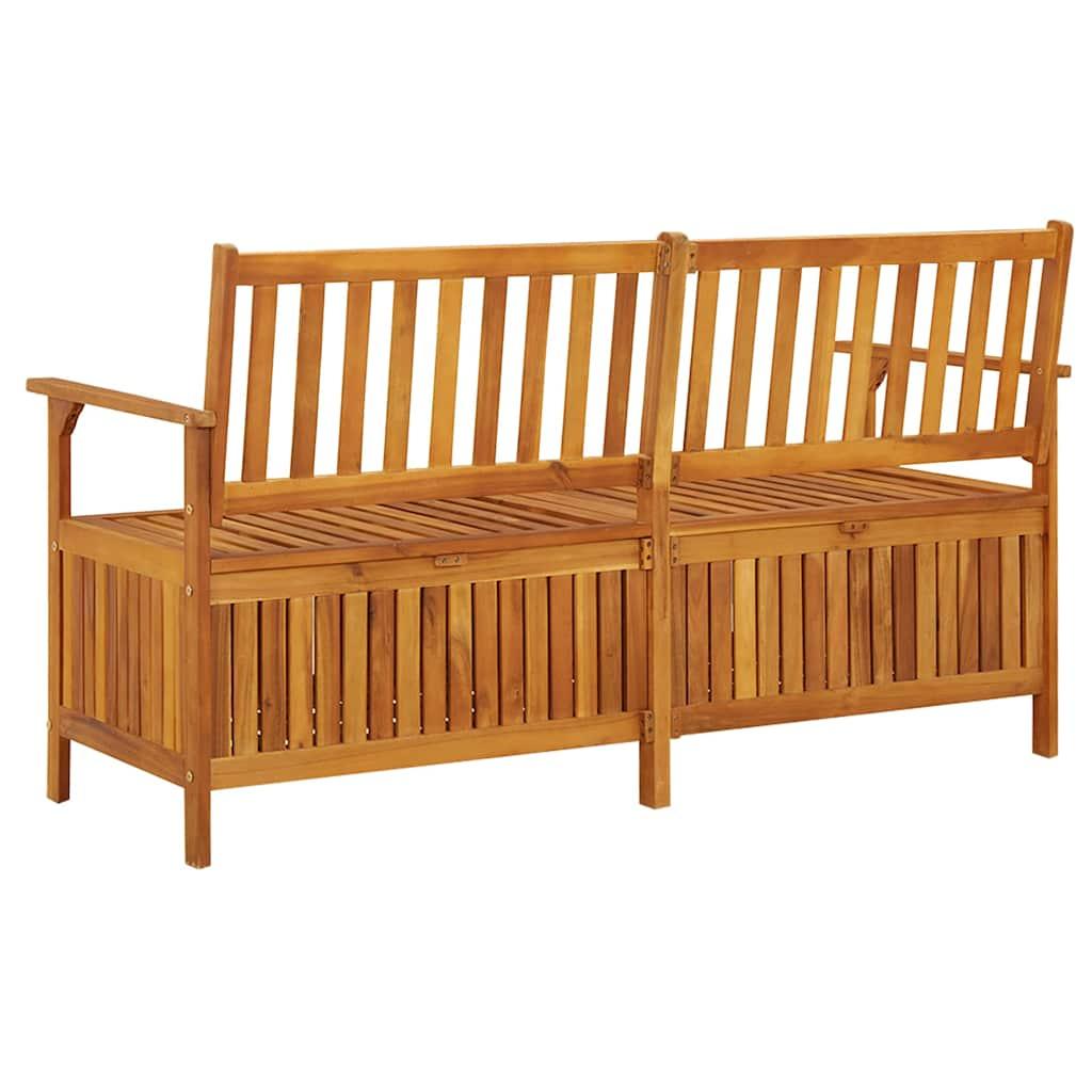 Banco de almacenaje madera maciza de acacia 148 cm