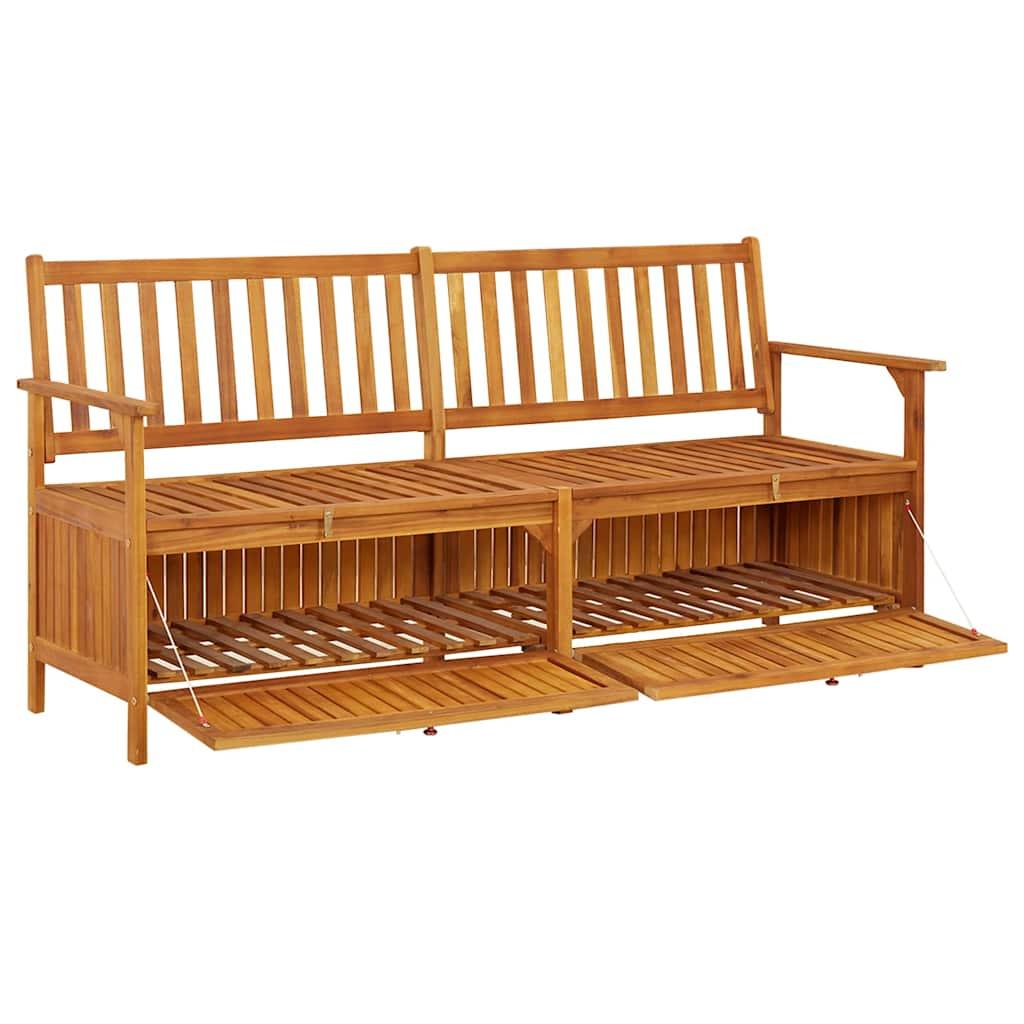 Banco de almacenaje madera maciza de acacia