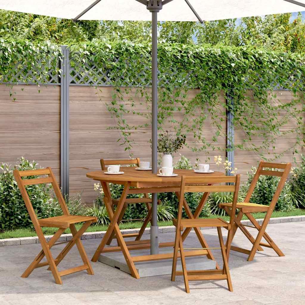 Mesa plegable de jardín de madera maciza de acacia 120x70x74 cm