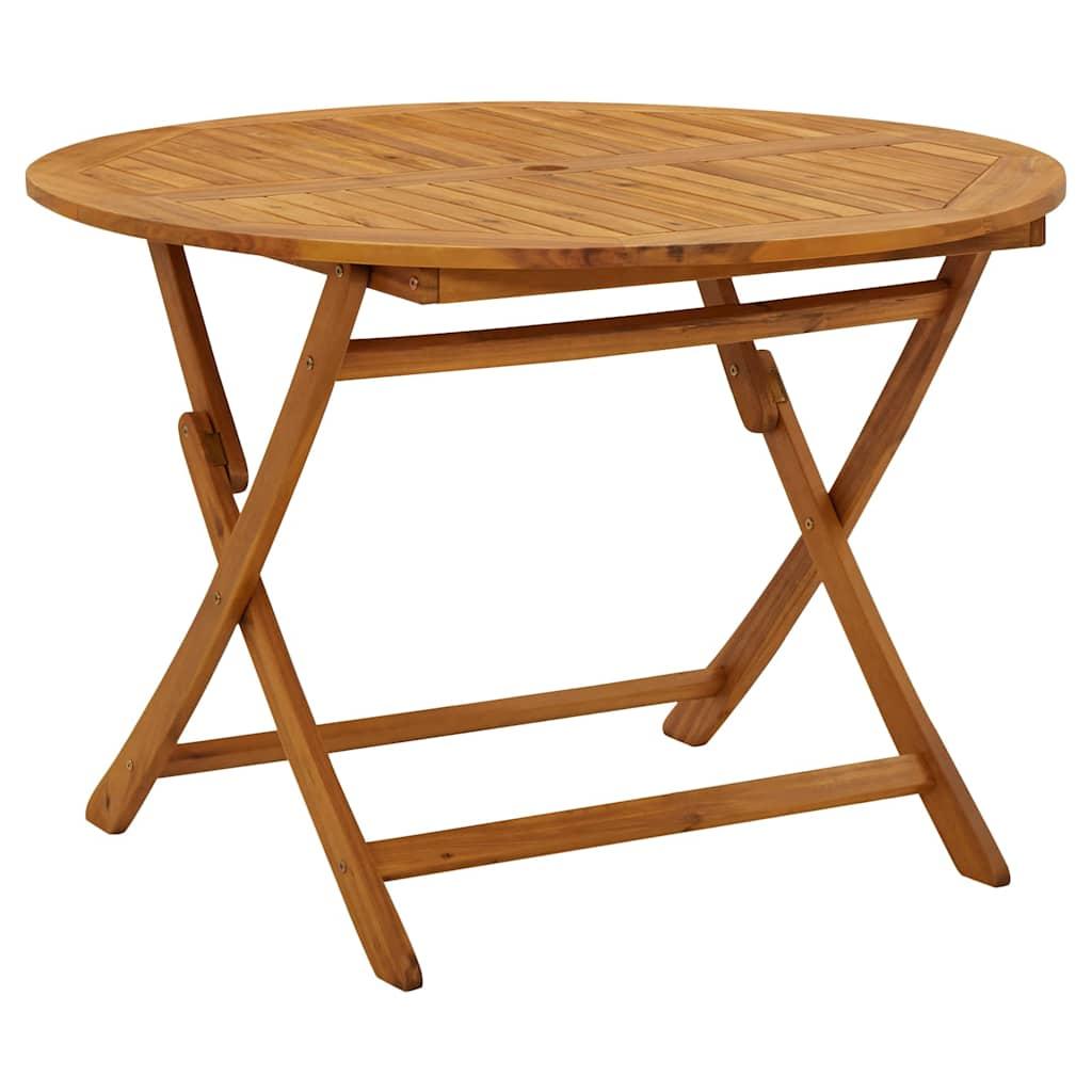 Mesa plegable de jardín de madera maciza de acacia 120x70x74 cm