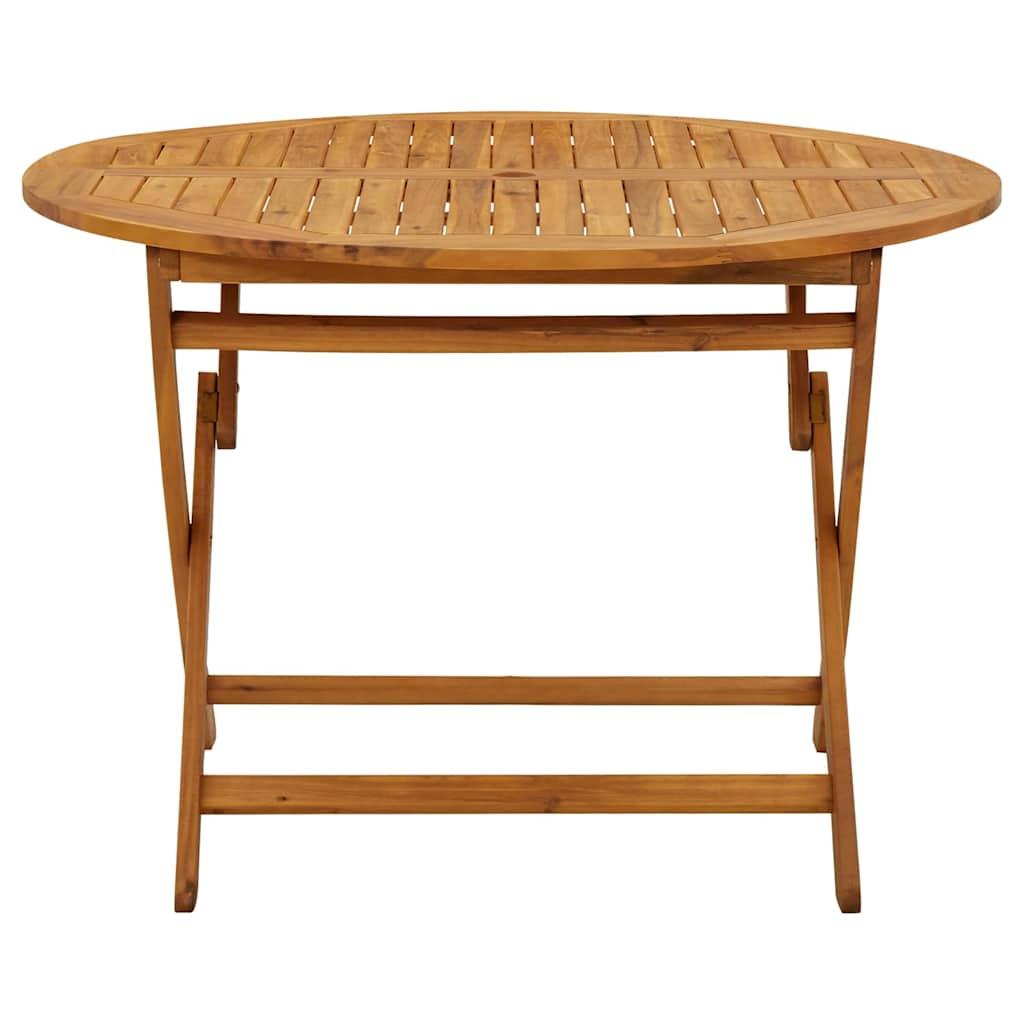 Mesa plegable de jardín de madera maciza de acacia 120x70x74 cm
