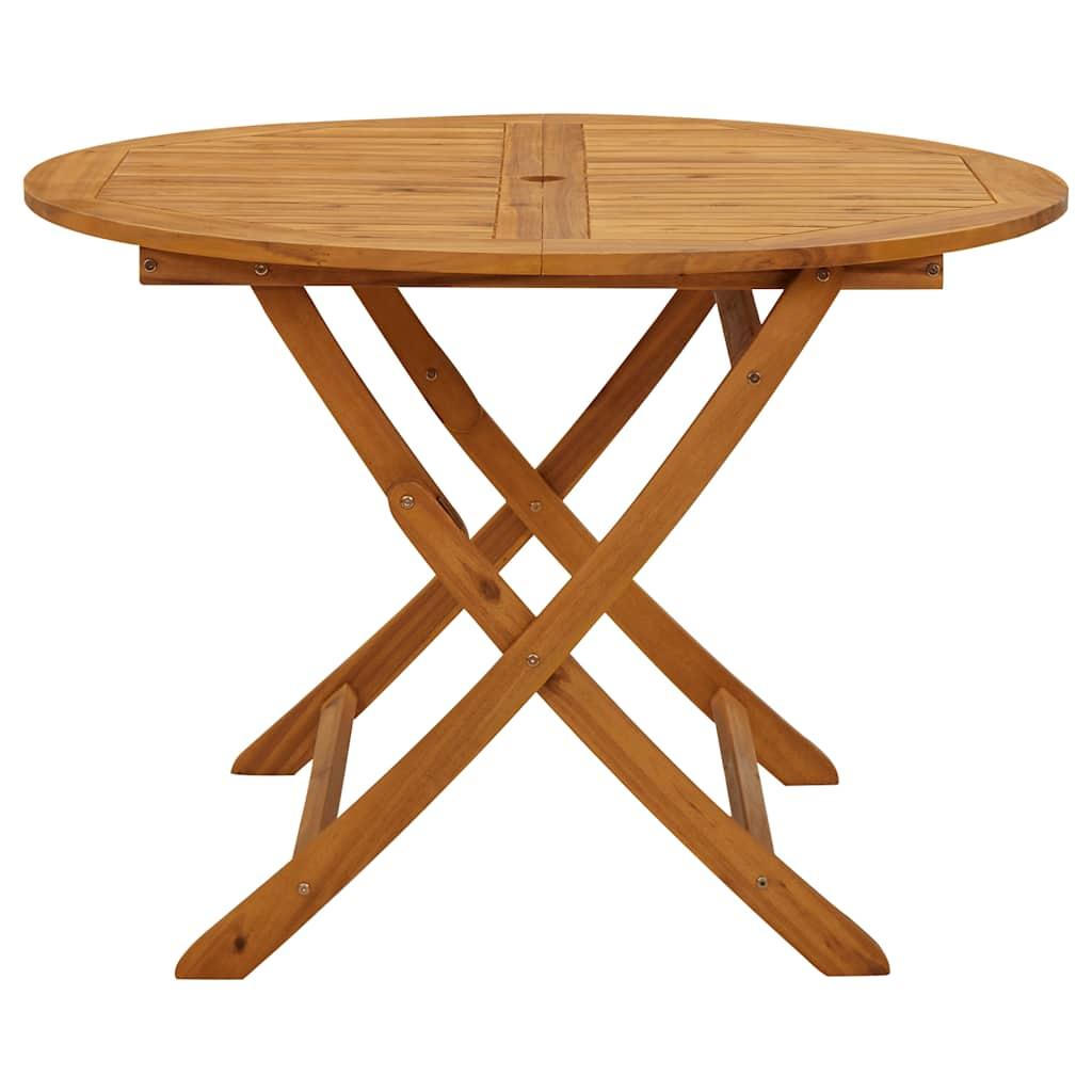 Mesa plegable de jardín de madera maciza de acacia 120x70x74 cm