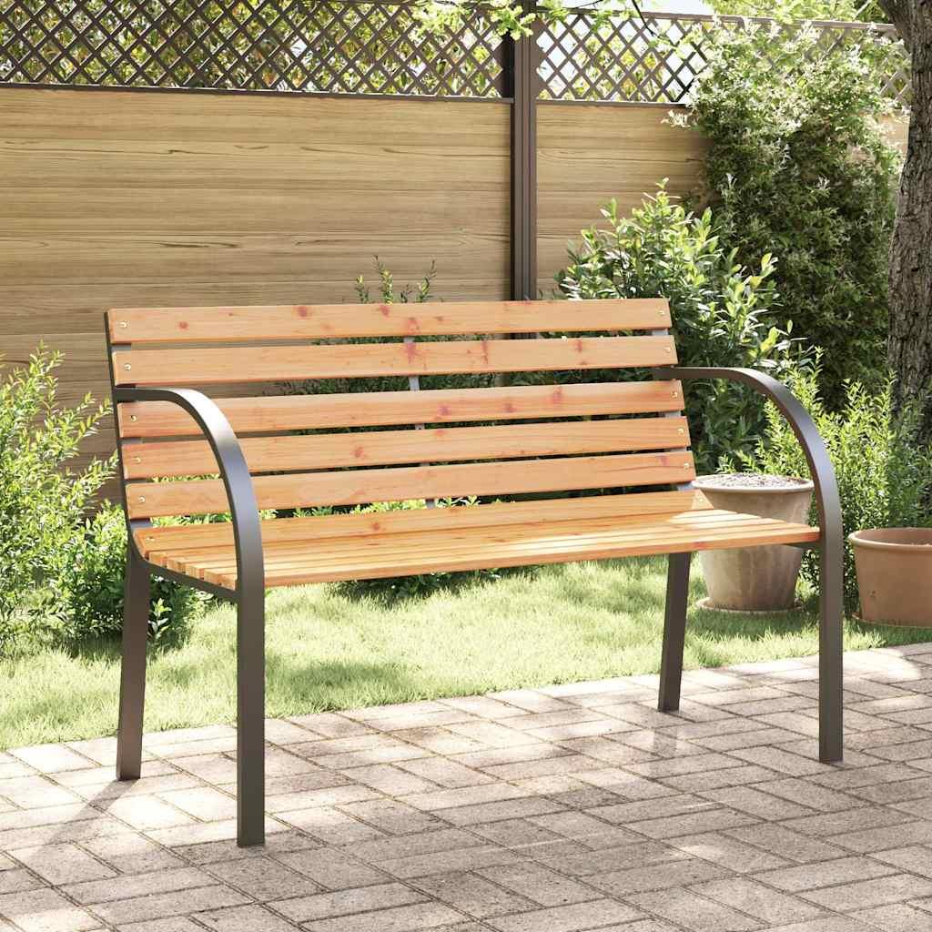 Banco de jardín para niños de madera de abeto chino gris 81 cm