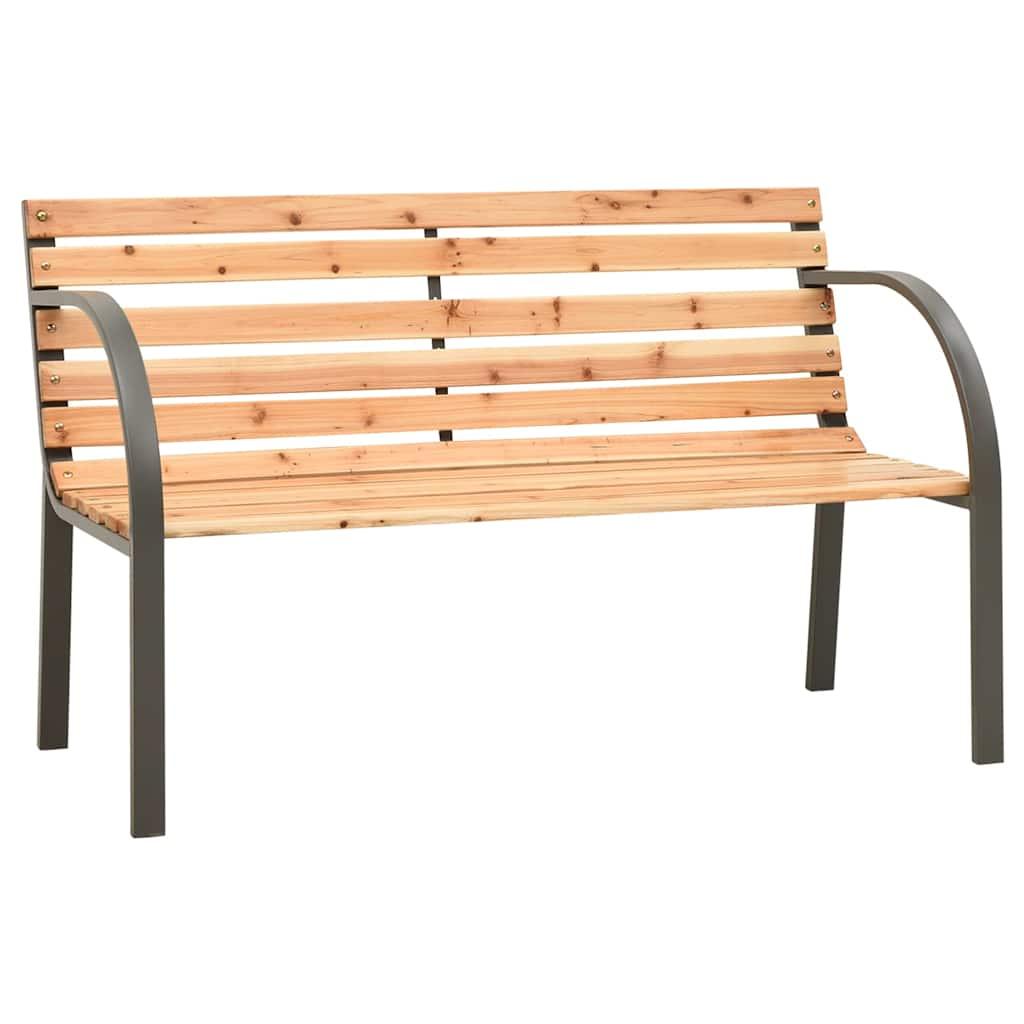 Banco de jardín para niños de madera de abeto chino gris 81 cm