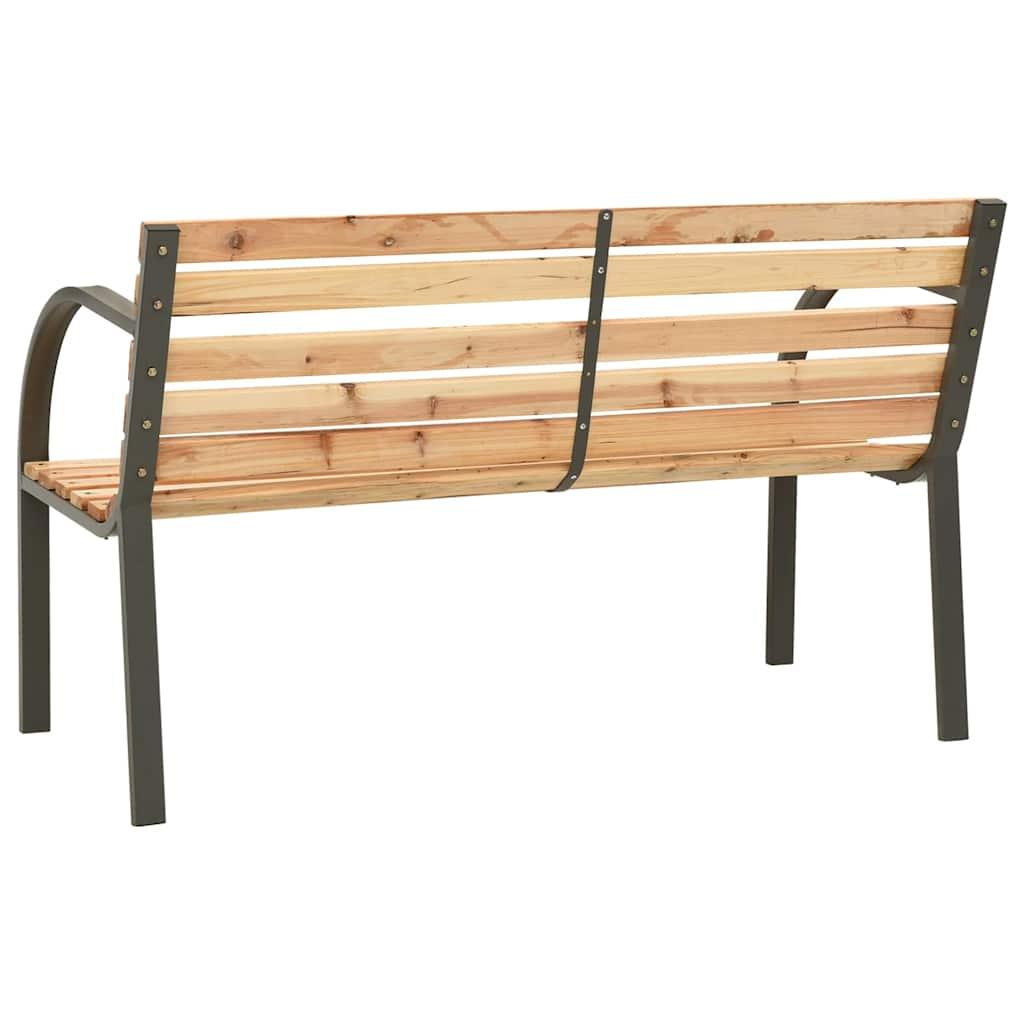 Banco de jardín para niños de madera de abeto chino gris 81 cm