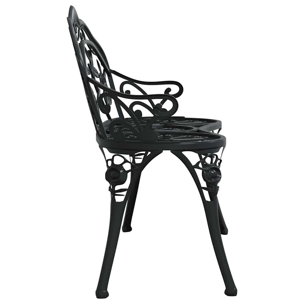 Banco de jardín de aluminio fundido blanco 100 cm