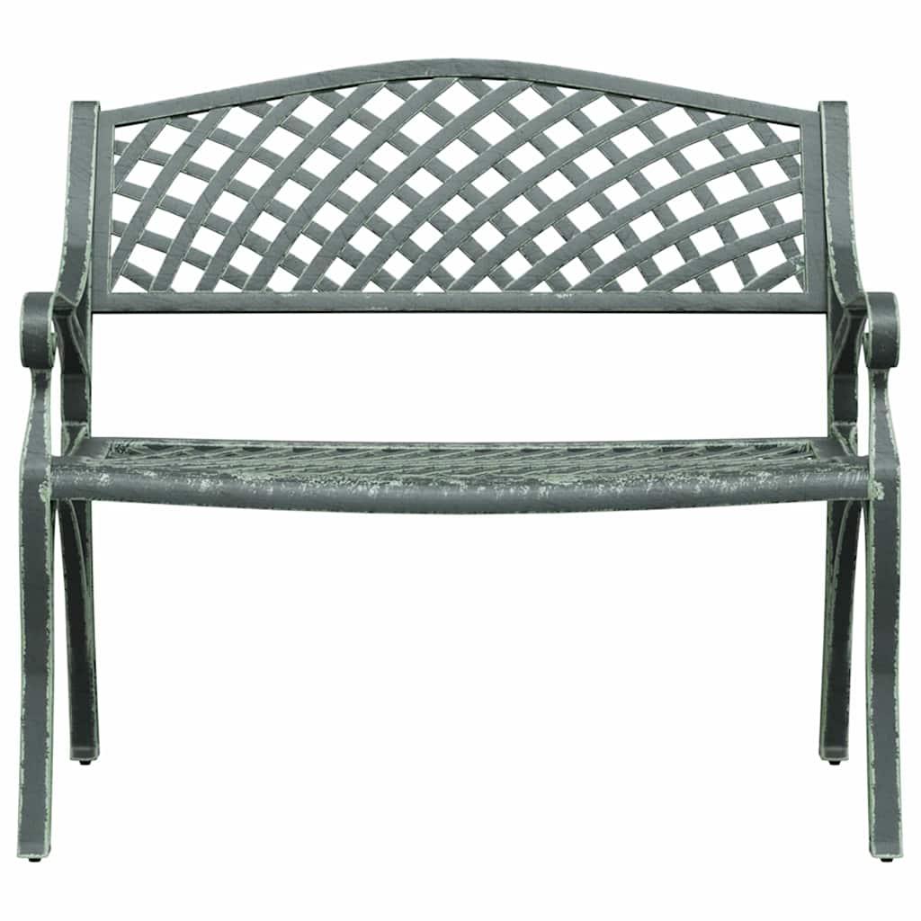 Banco de jardín de aluminio fundido blanco 102 cm