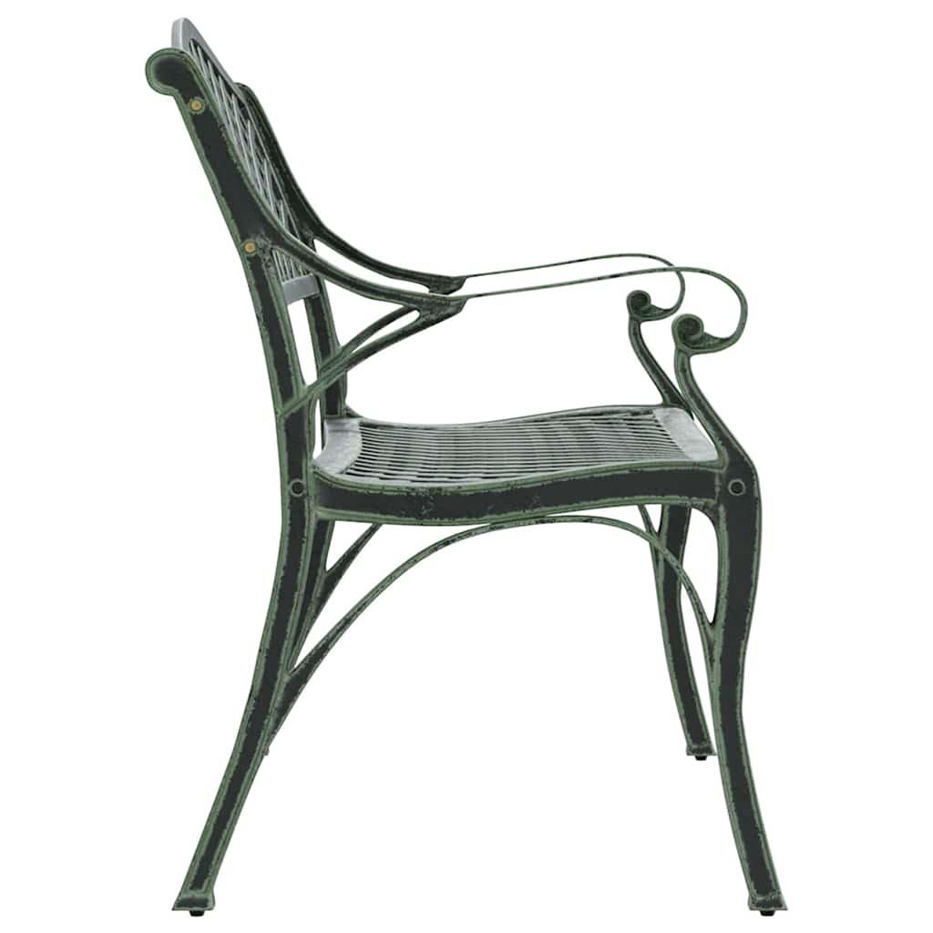 Banco de jardín de aluminio fundido blanco 102 cm