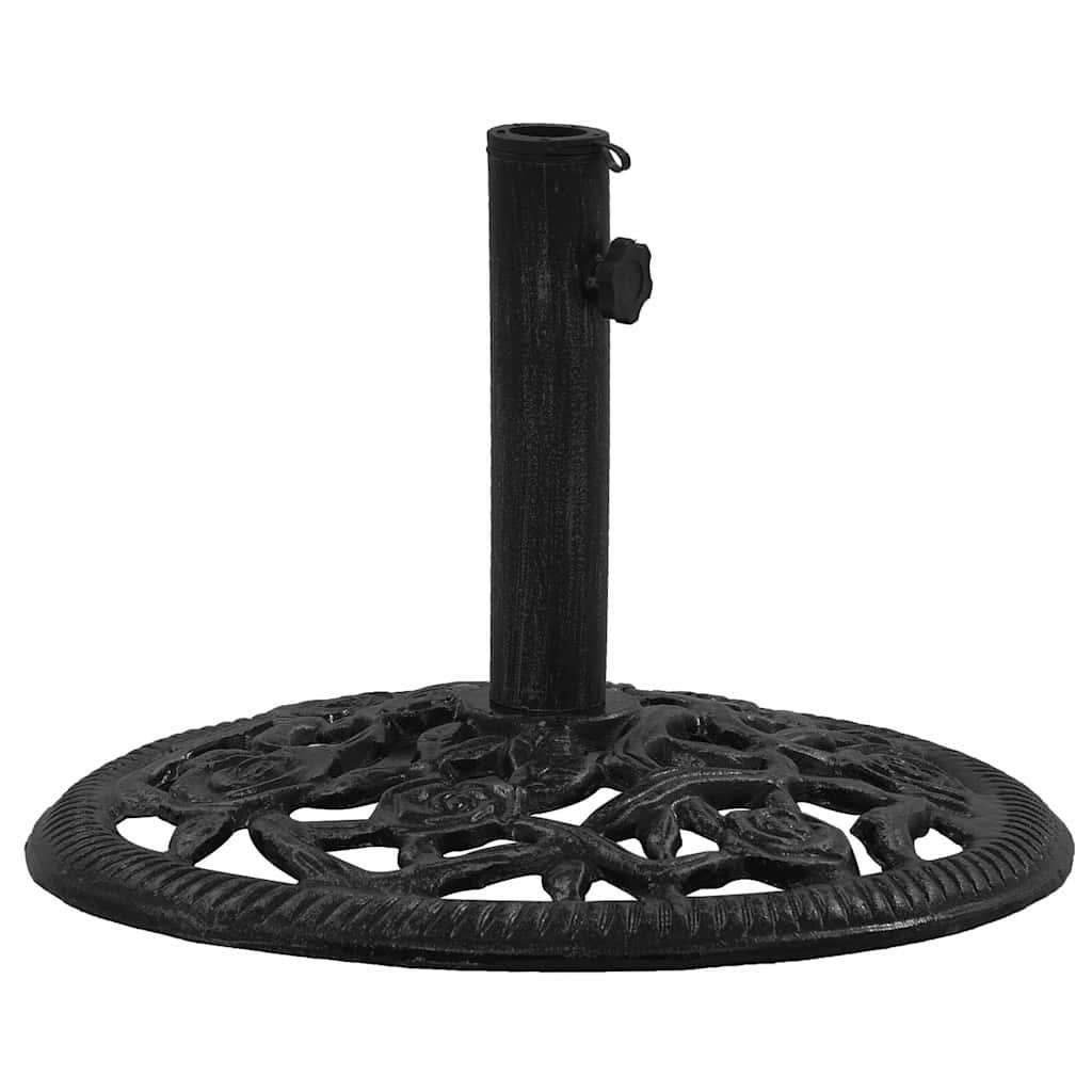 Base de sombrilla de hierro fundido negro y bronce 9 kg 40 cm