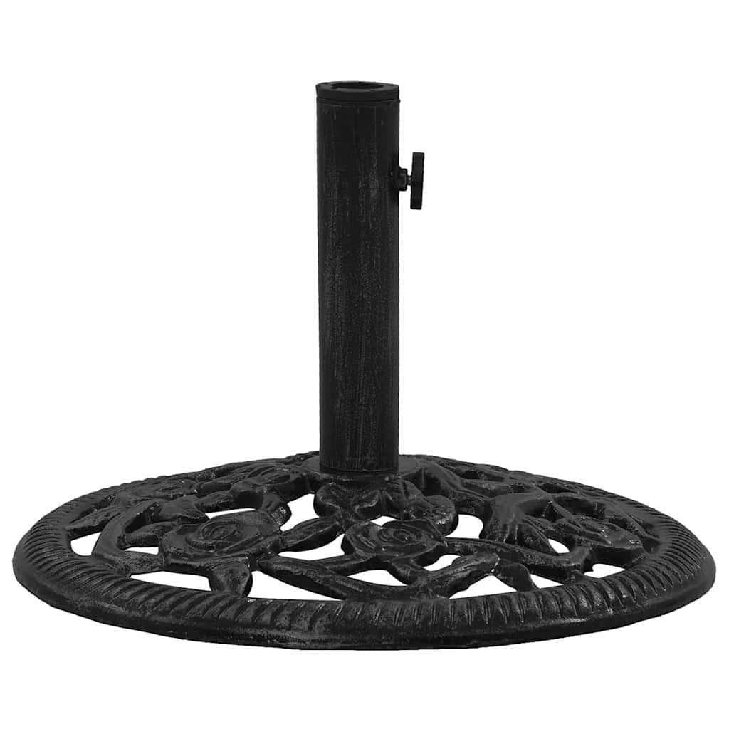 Base de sombrilla de hierro fundido negro y bronce 9 kg 40 cm