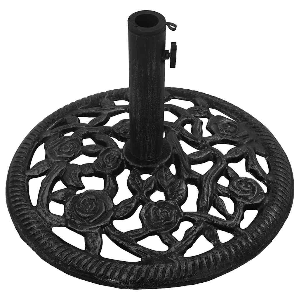 Base de sombrilla de hierro fundido negro y bronce 9 kg 40 cm
