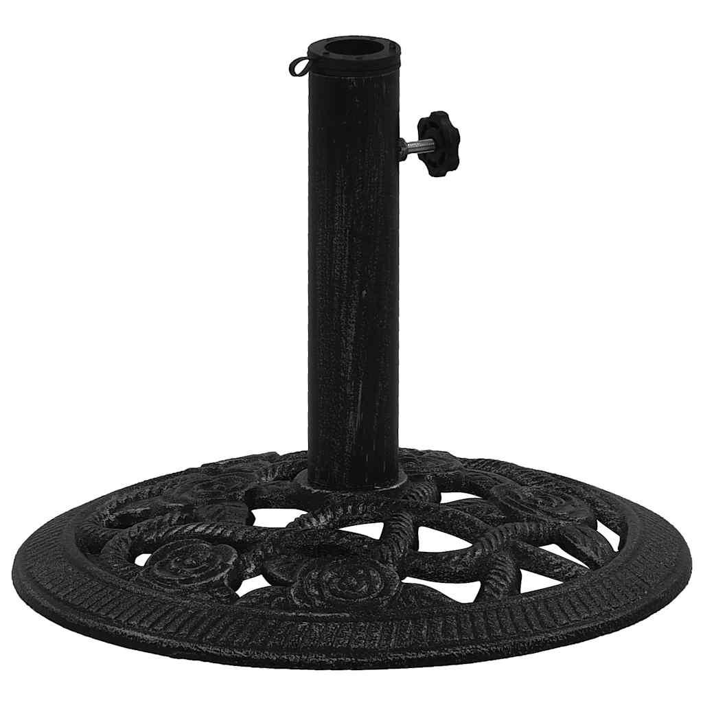 Base de sombrilla de hierro fundido negro y bronce 9 kg 40 cm