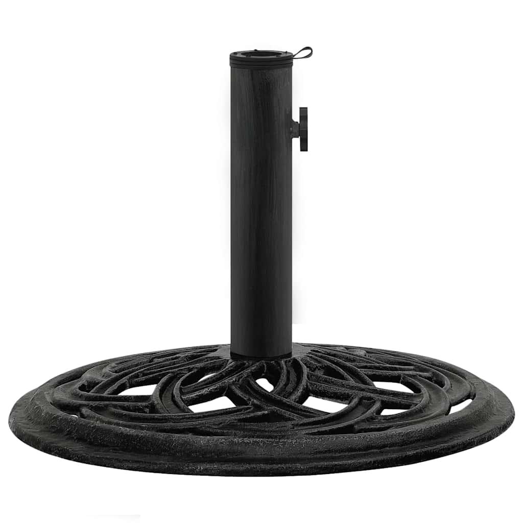 Base de sombrilla de hierro fundido negro y bronce 9 kg 40 cm