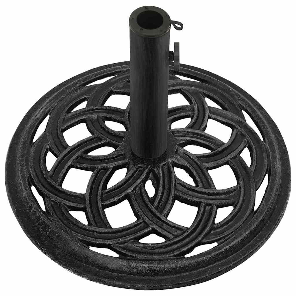 Base de sombrilla de hierro fundido negro y bronce 9 kg 40 cm
