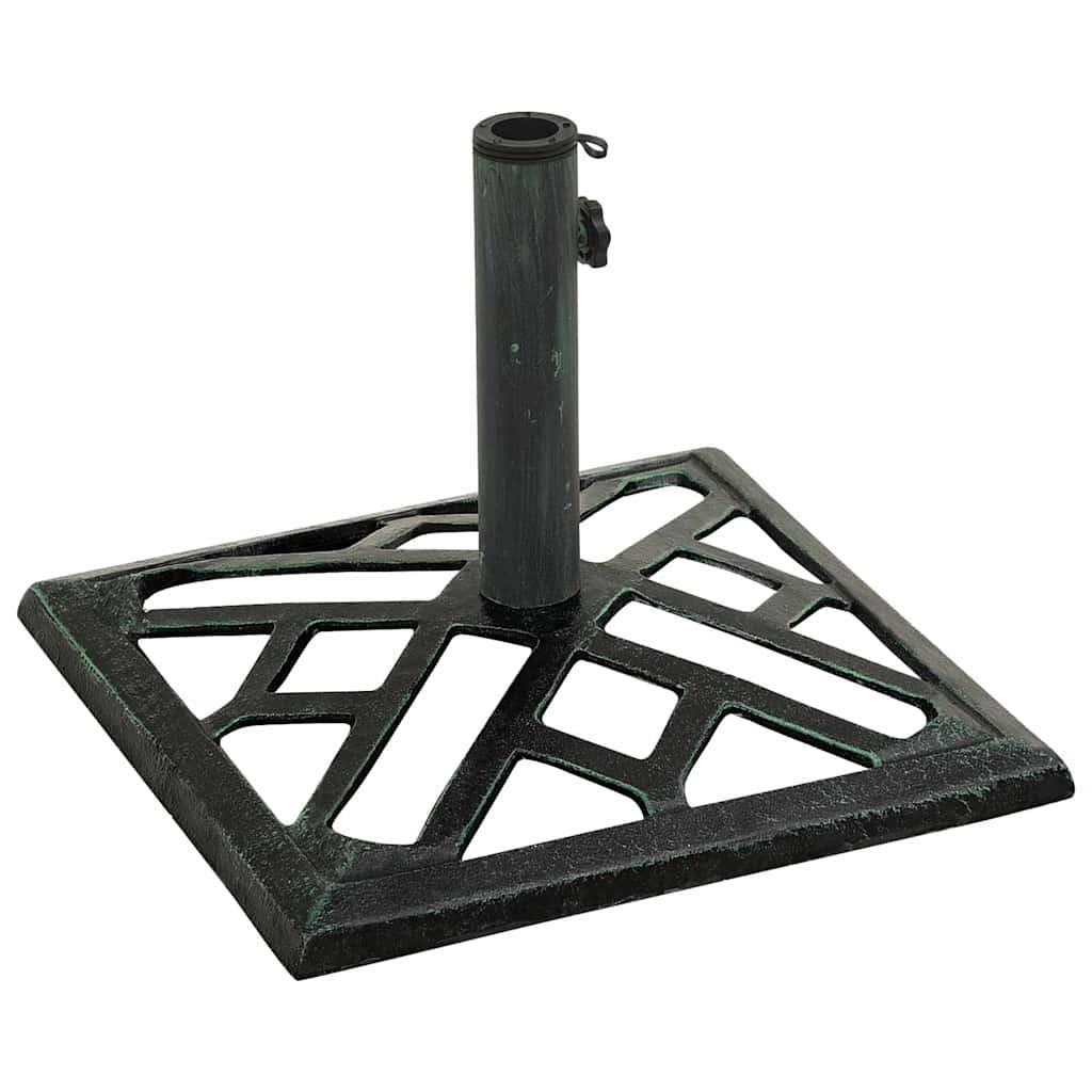 Base de sombrilla de hierro fundido negro y bronce 9 kg 40 cm