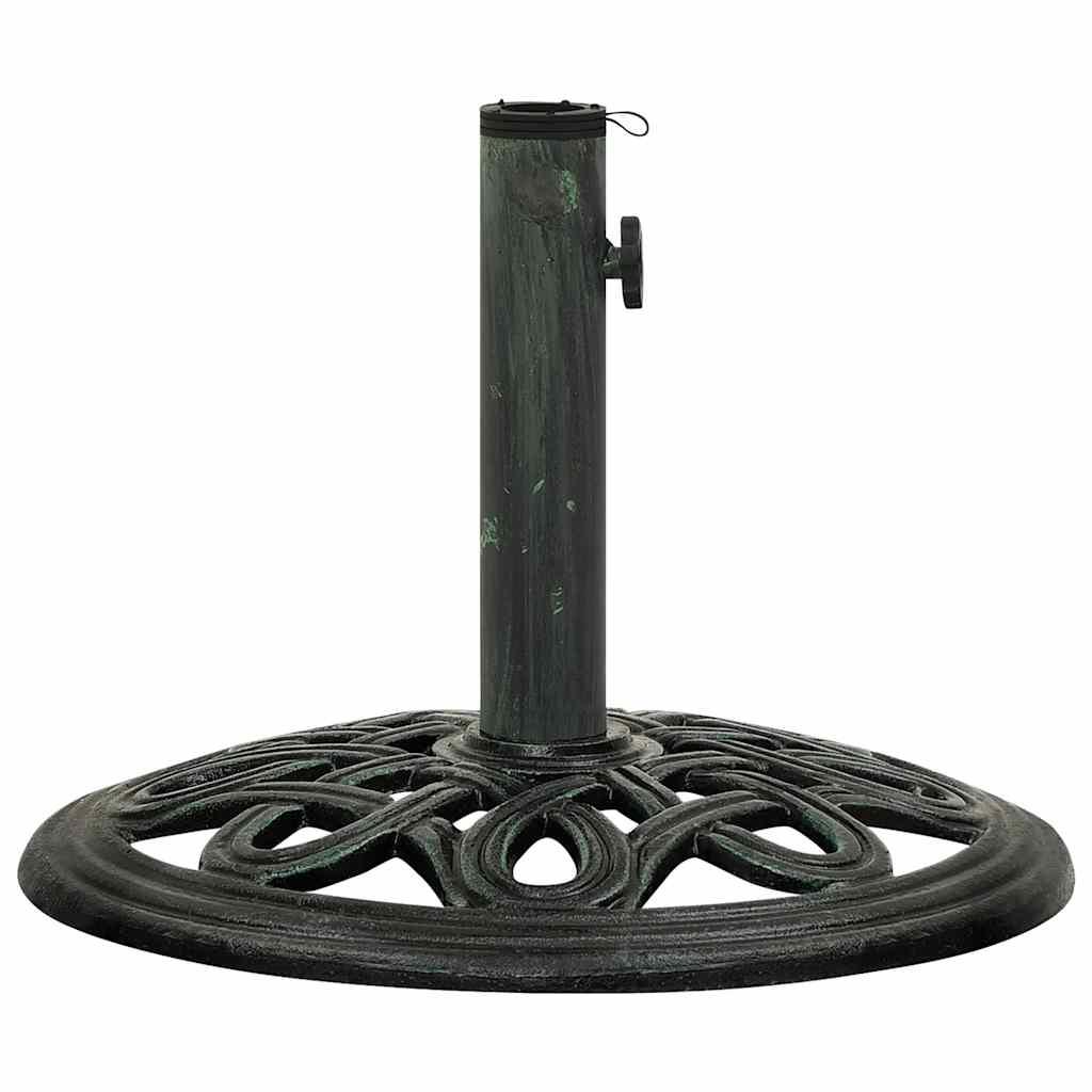 Base de sombrilla de hierro fundido negro y bronce 9 kg 40 cm