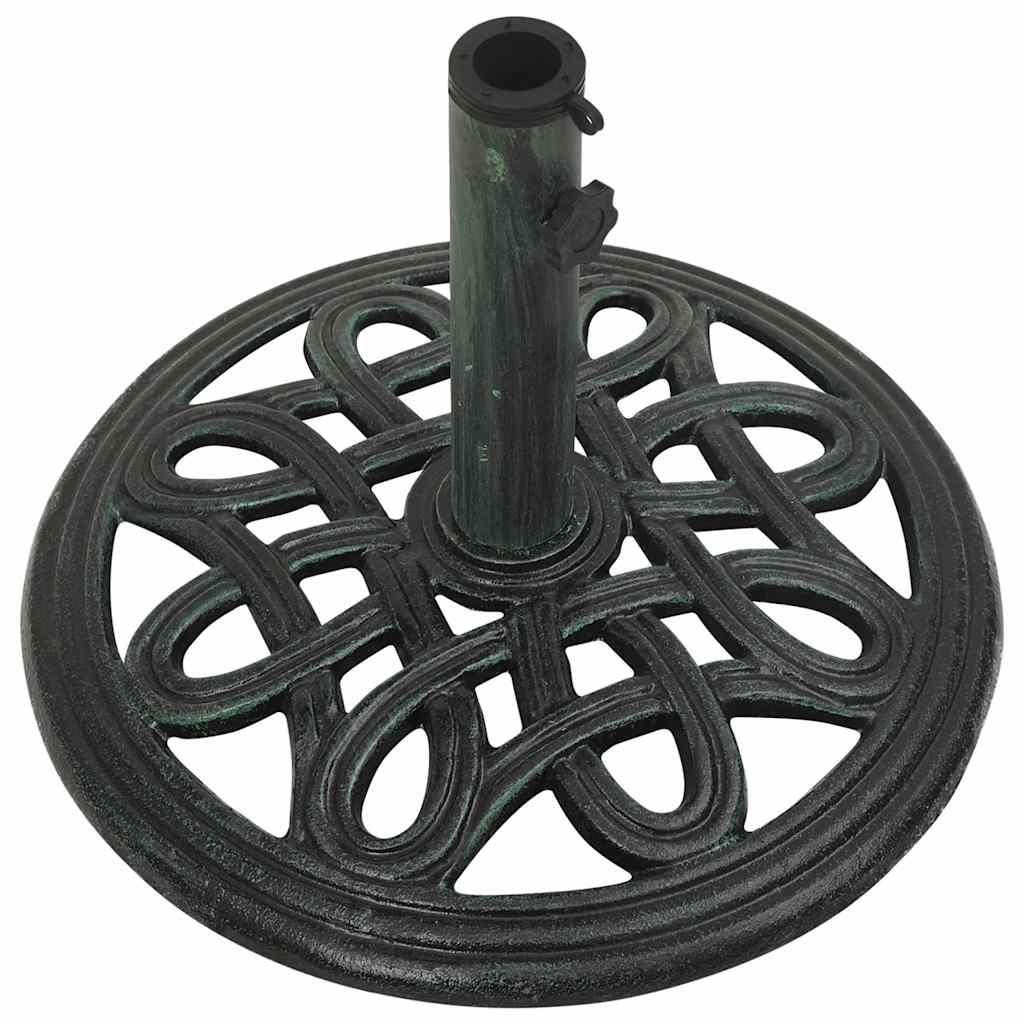 Base de sombrilla de hierro fundido negro y bronce 9 kg 40 cm