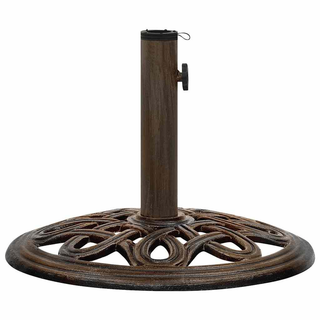 Base de sombrilla de hierro fundido negro y bronce 9 kg 40 cm