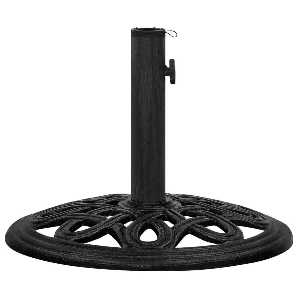Base de sombrilla de hierro fundido negro y bronce 9 kg 40 cm