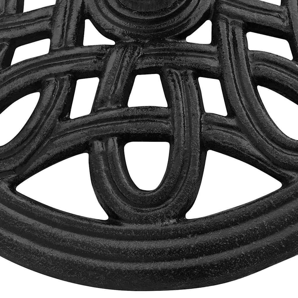 Base de sombrilla de hierro fundido negro y bronce 9 kg 40 cm