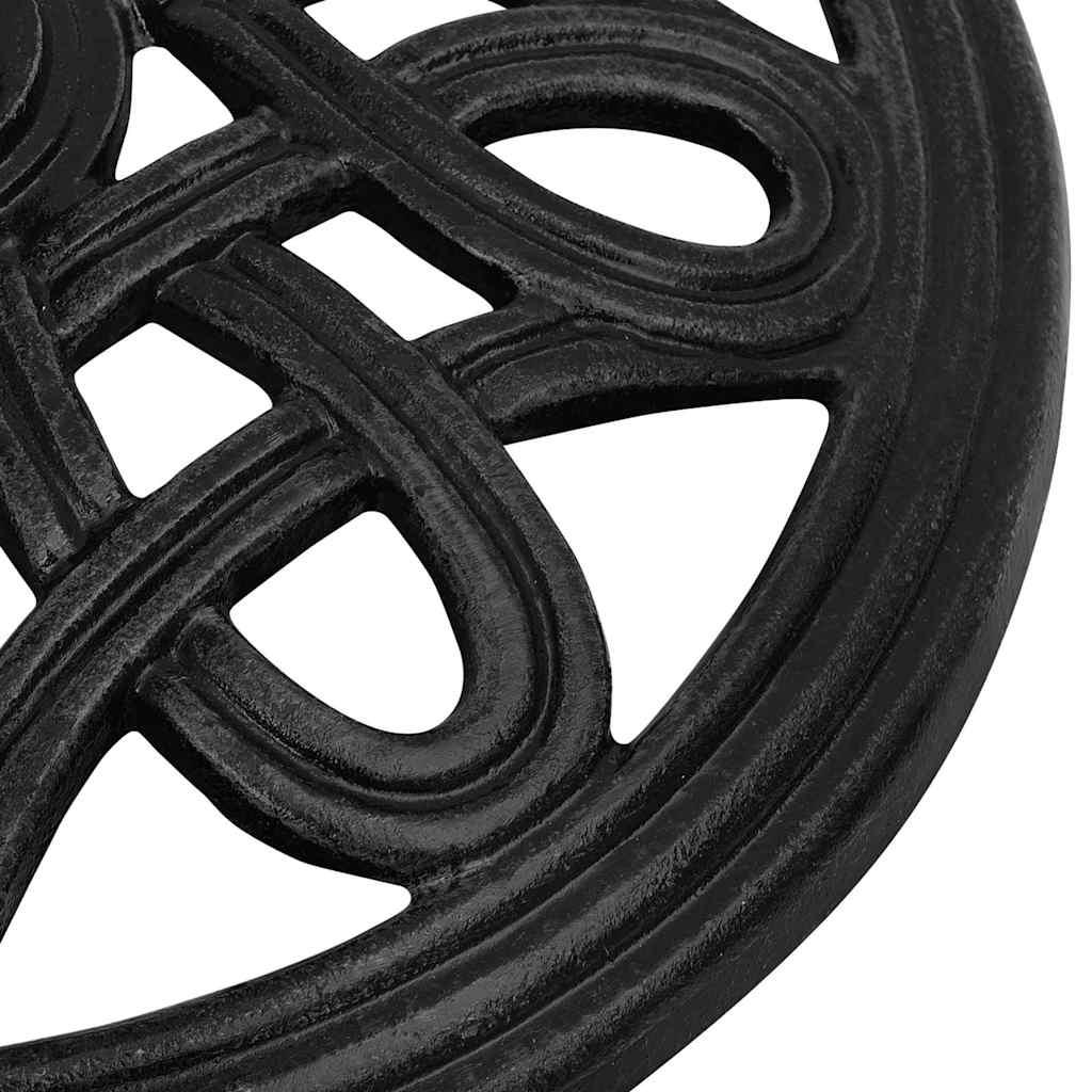 Base de sombrilla de hierro fundido negro y bronce 9 kg 40 cm