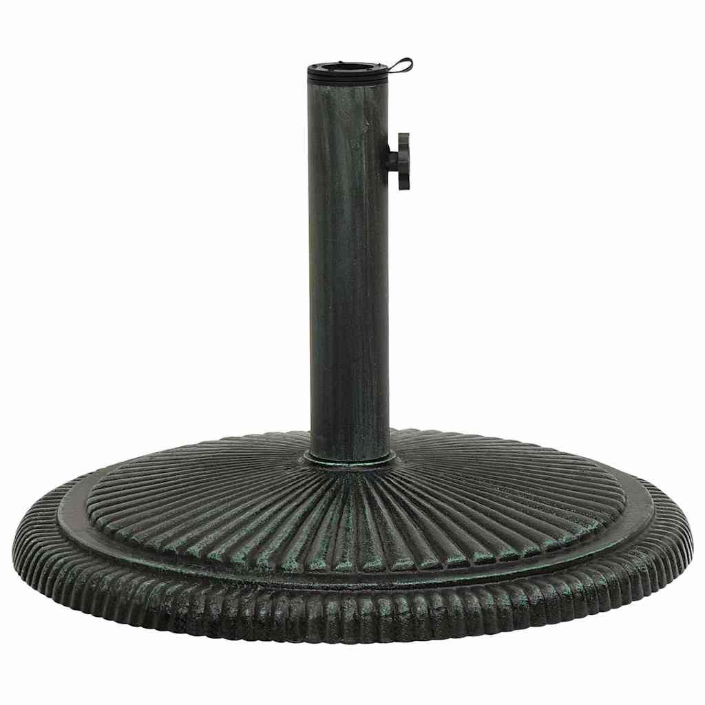Base de sombrilla de hierro fundido negro y bronce 9 kg 40 cm