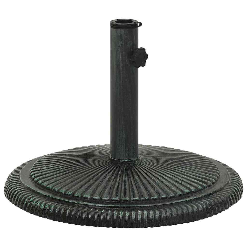 Base de sombrilla de hierro fundido negro y bronce 9 kg 40 cm