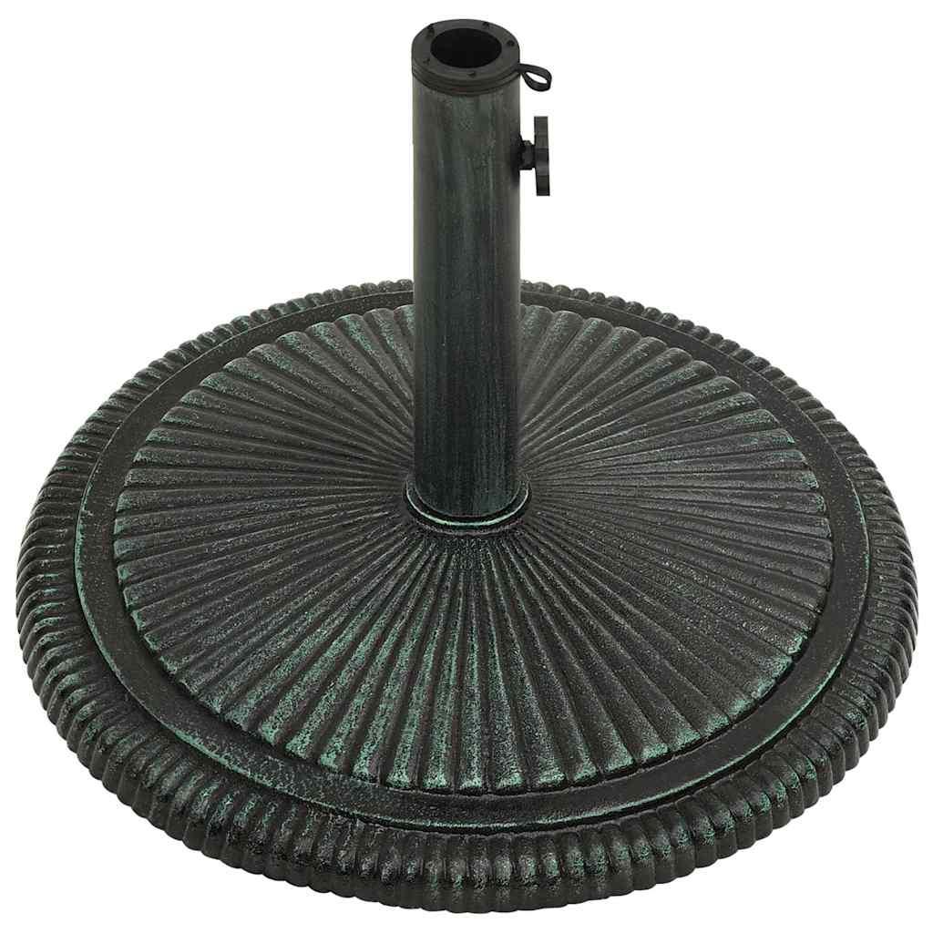 Base de sombrilla de hierro fundido negro y bronce 9 kg 40 cm