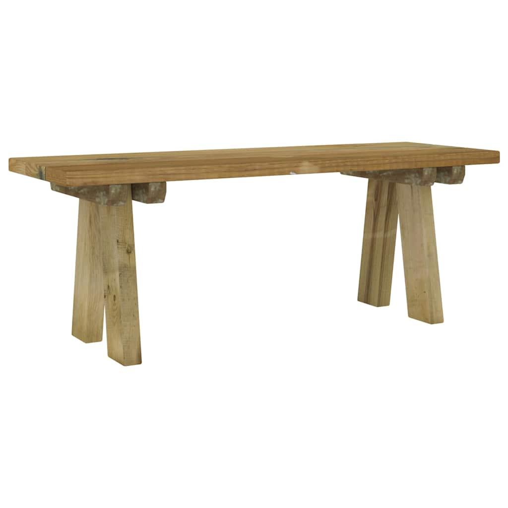 Banco de jardín madera maciza de pino impregnada 220 cm