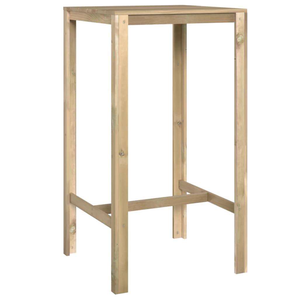 Mesa de bar de madera de pino impregnada 100x60x110 cm