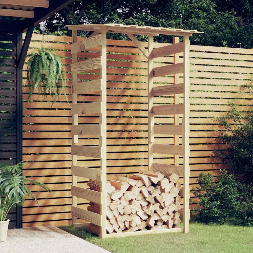 Pérgola con techo madera de pino impregnada