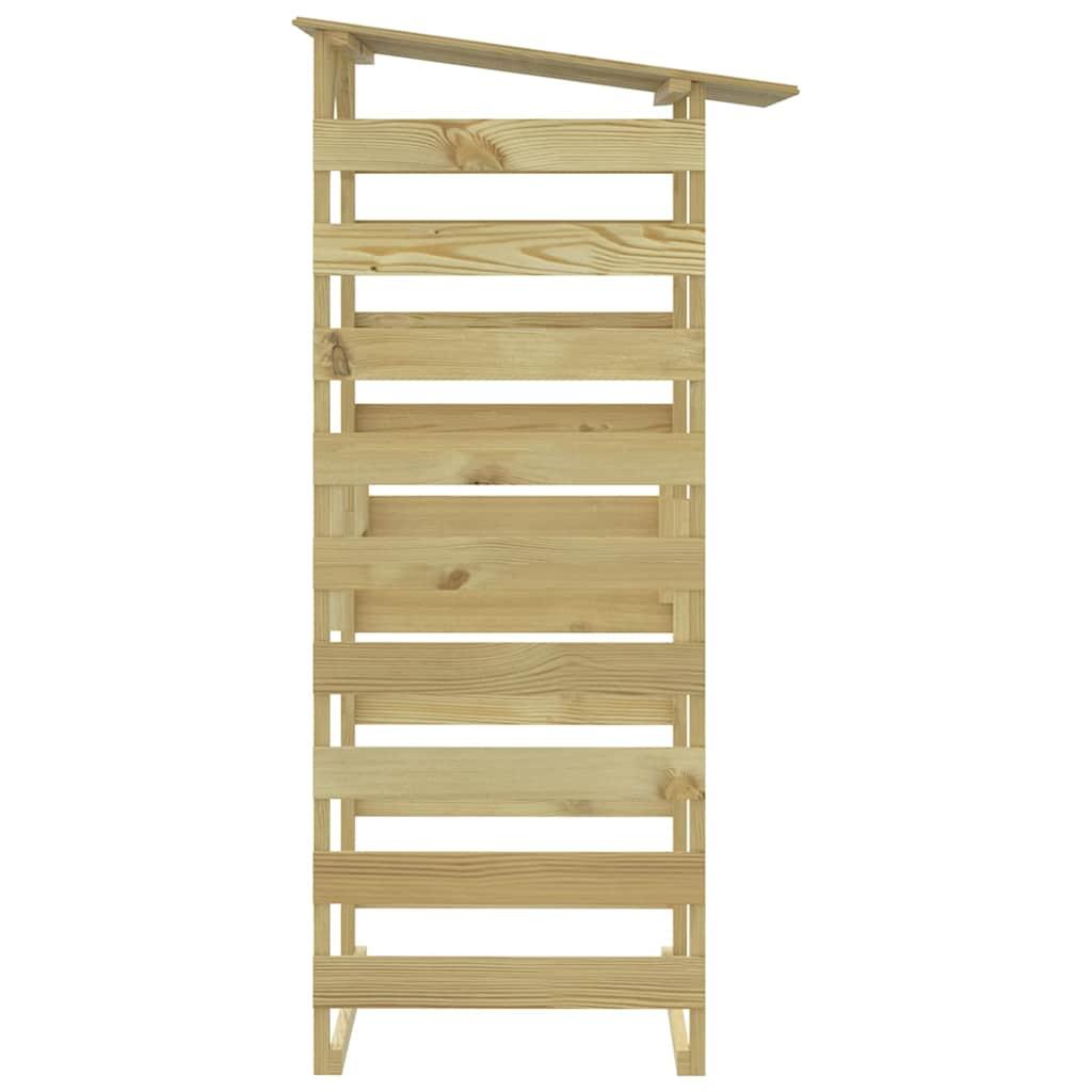 Pérgola con techo madera de pino impregnada