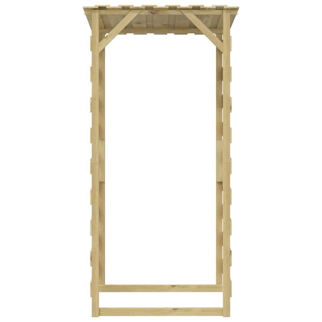 Pérgola con techo madera de pino impregnada