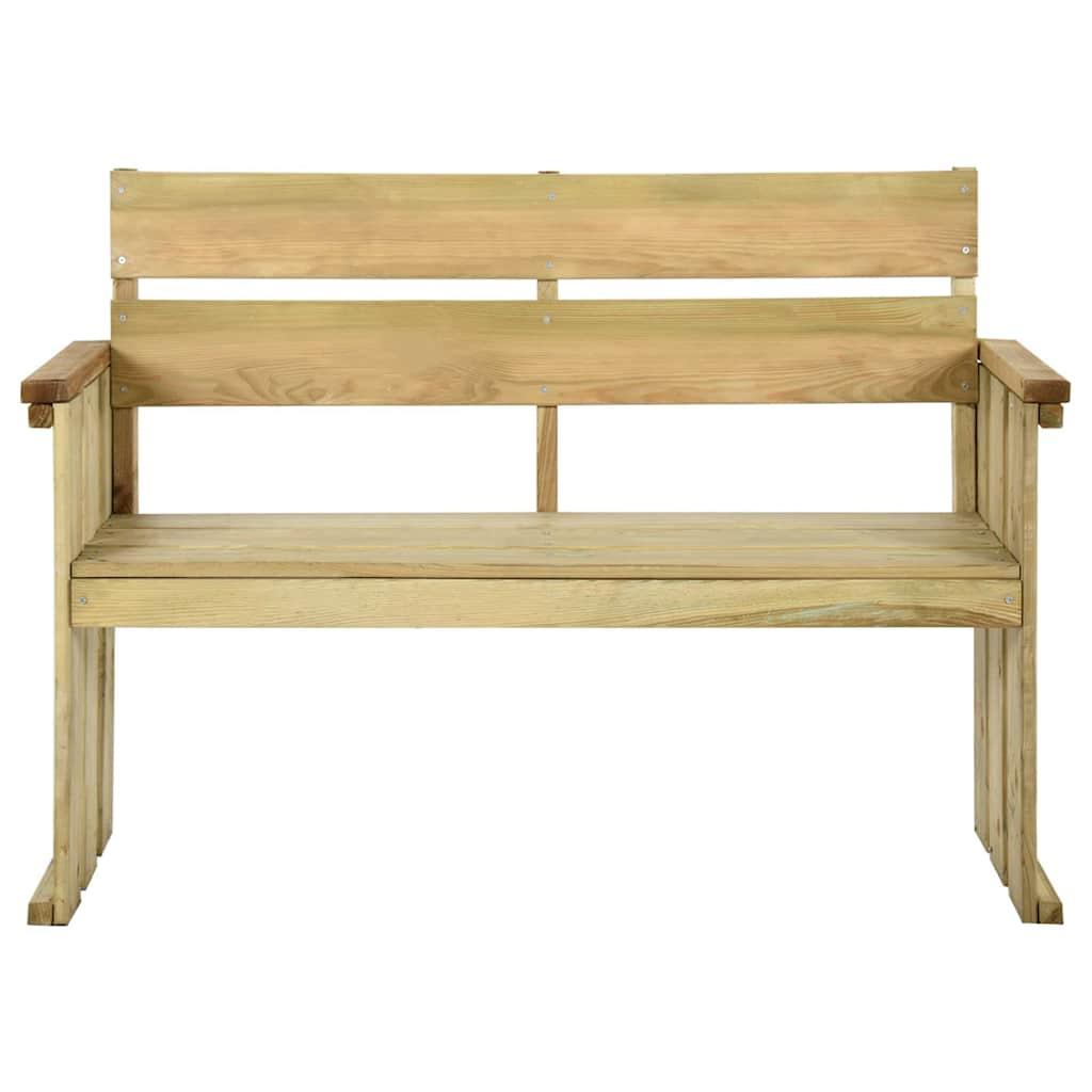 Banco de jardín de madera de pino impregnada 239 cm