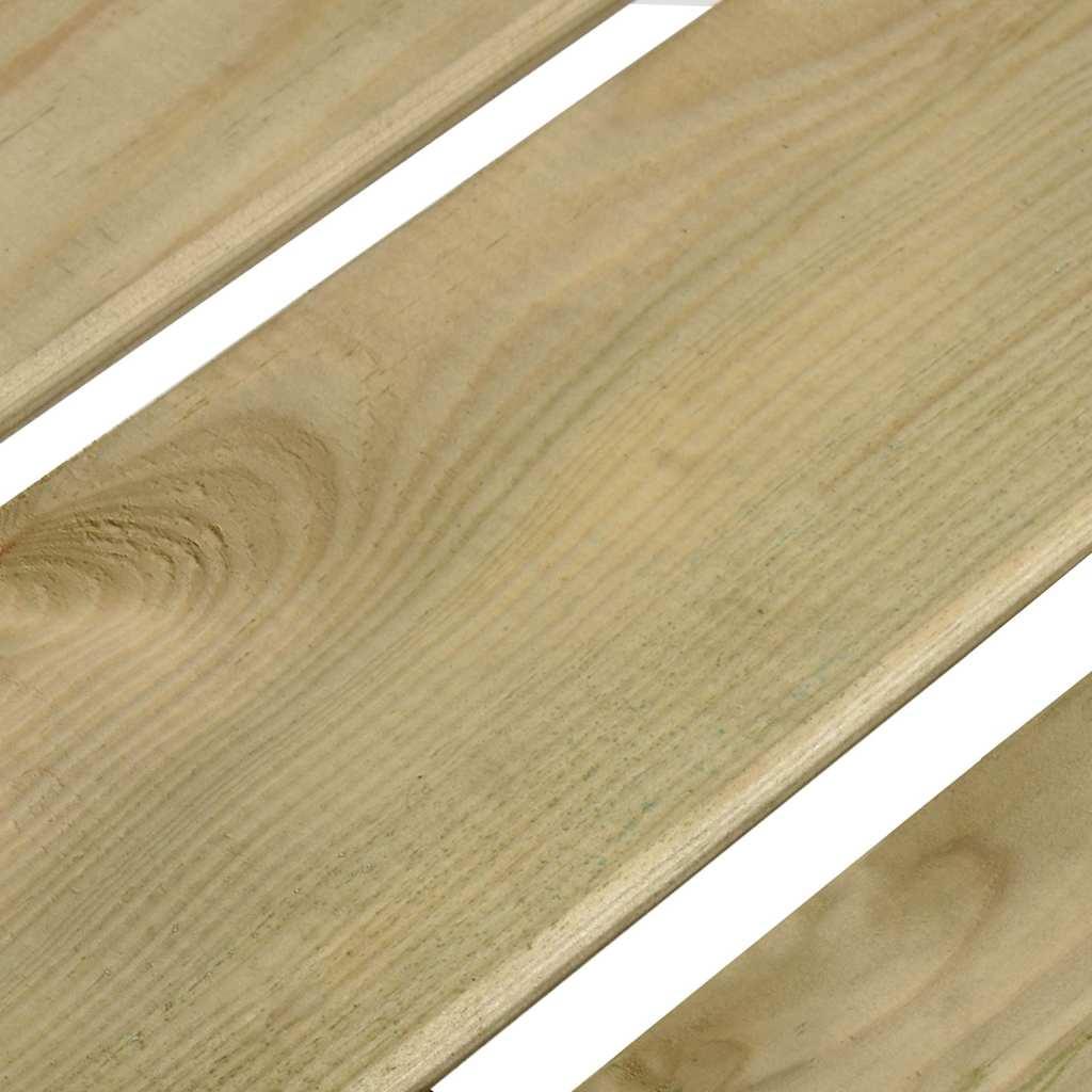 Banco de jardín de madera de pino impregnada 239 cm
